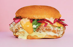 Burger halal servi en restaurant